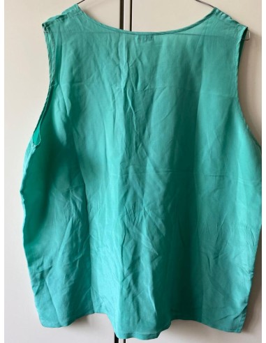 Canotta azzurra in seta