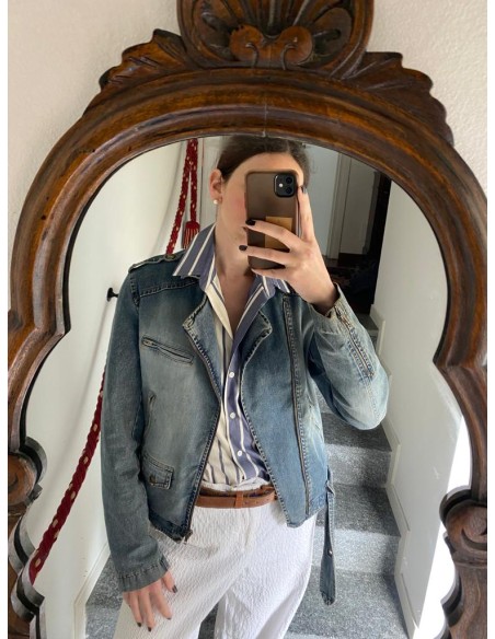 Chiodo in jeans Laltramoda