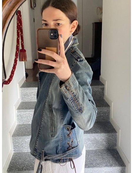 Chiodo in jeans Laltramoda