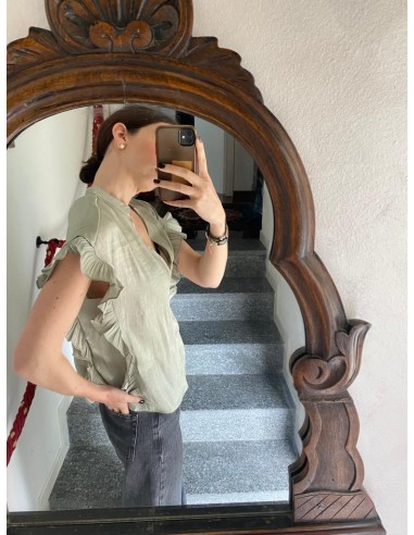 Canotta con balze laterali